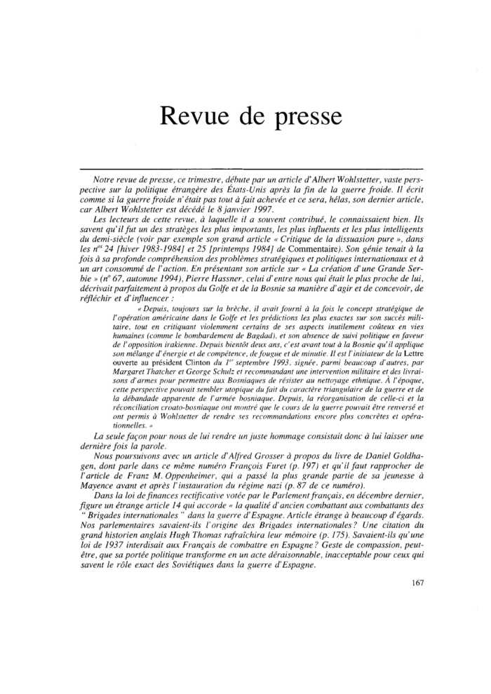 Revue de presse
 – page 1