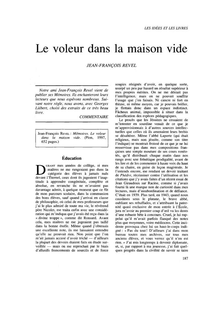 Le voleur dans la maison vide
 – page 1