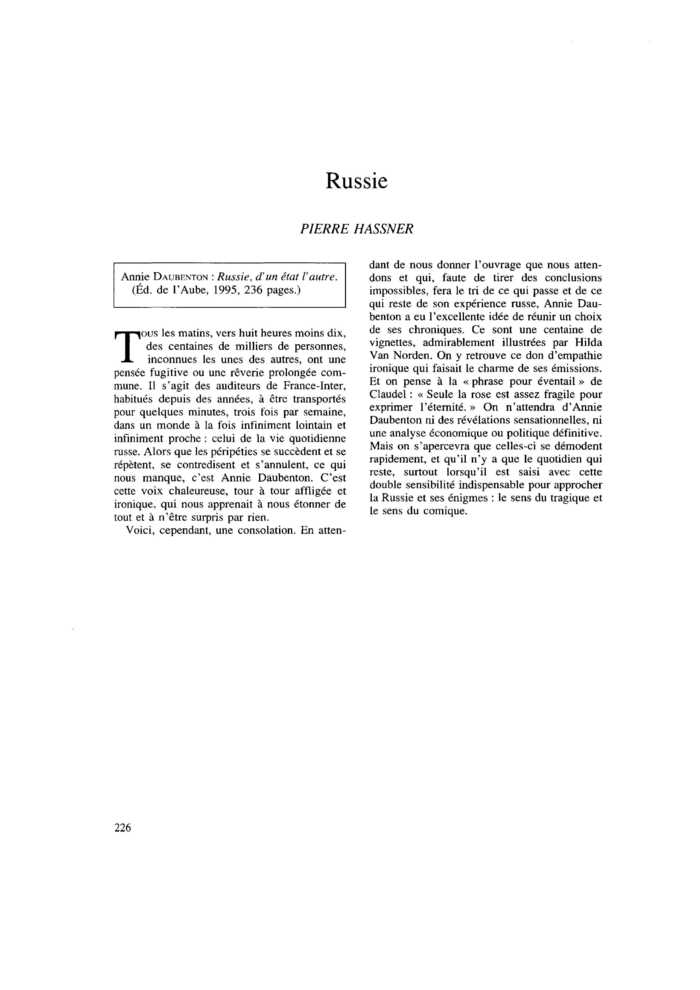 Russie
 – page 1
