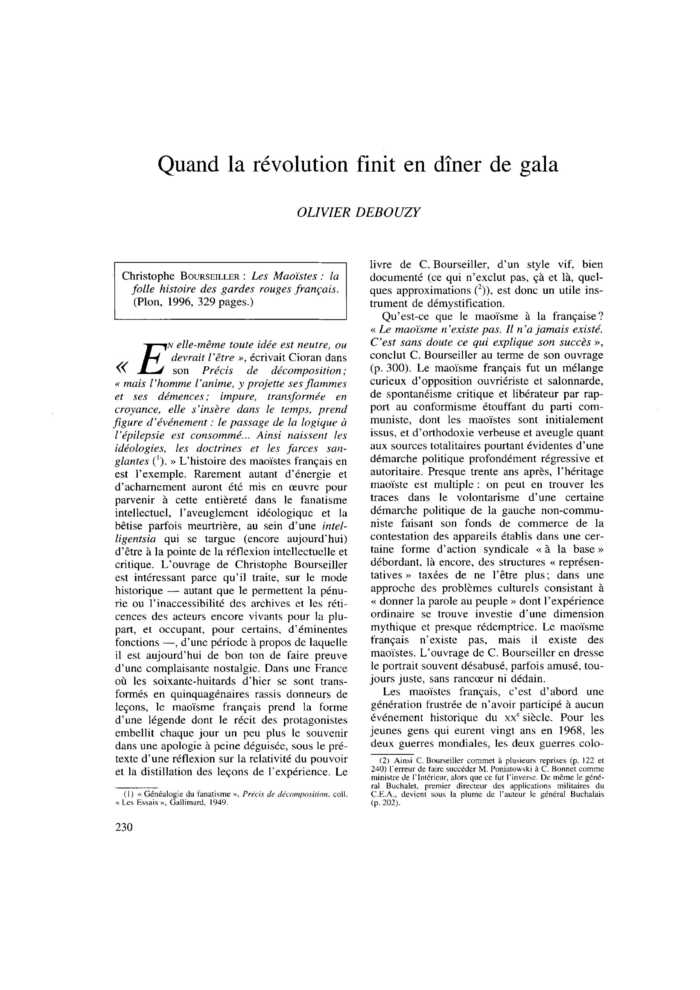 Quand la révolution finit en dîner de gala
 – page 1