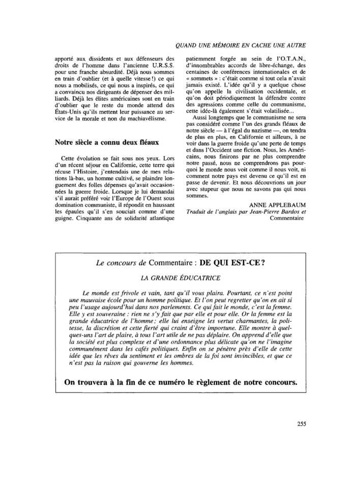 LA GRANDE ÉDUCATRICE
 – page 1