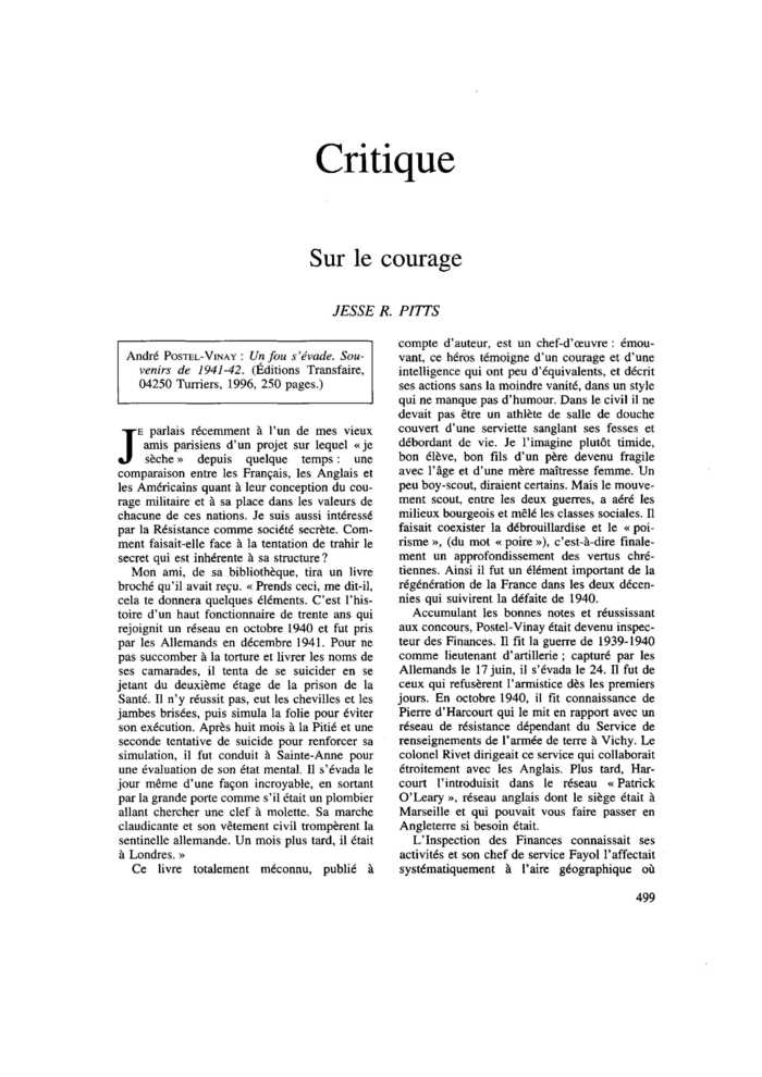 Sur le courage
 – page 1