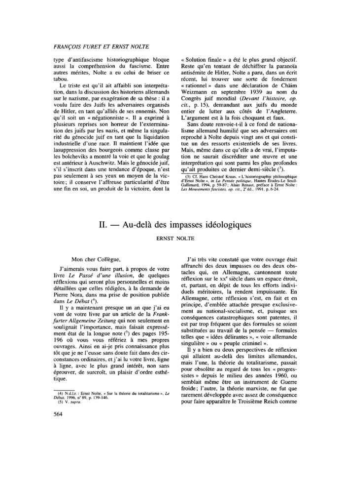 II. Au-delà des impasses idéologiques
 – page 1