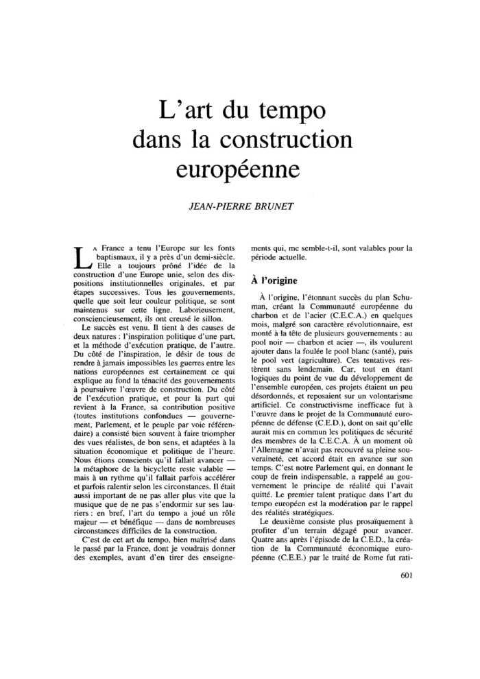 L’art du tempo dans la construction européenne
 – page 1