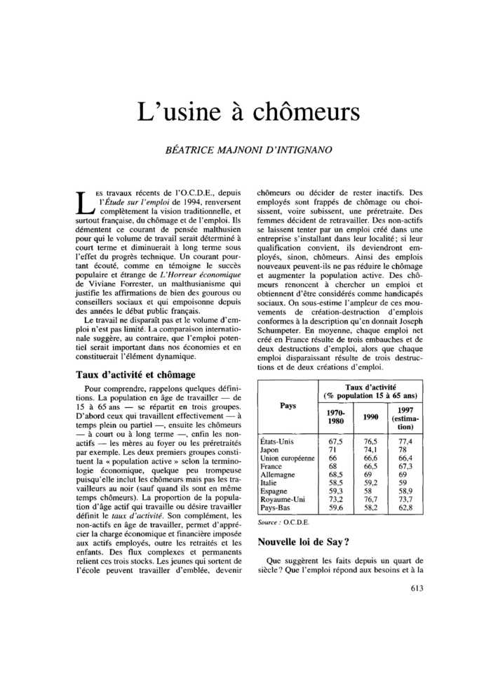 L’usine à chômeurs
 – page 1
