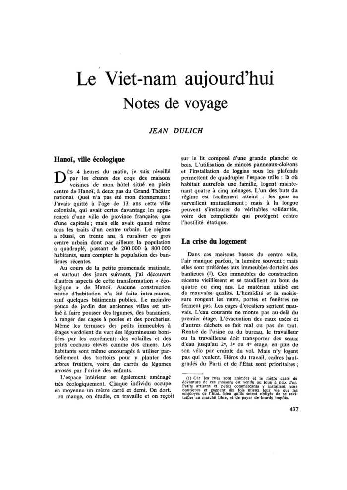 Le Viêt-nam aujourd’hui. Notes de voyage
 – page 1