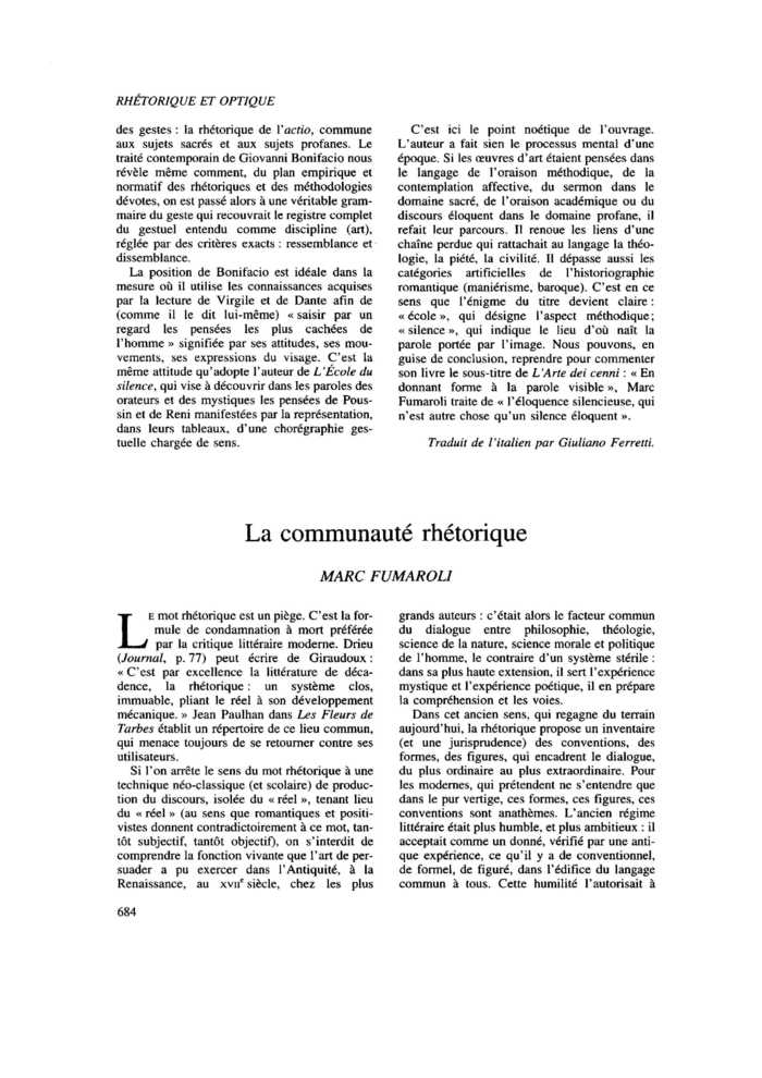 La communauté rhétorique
 – page 1