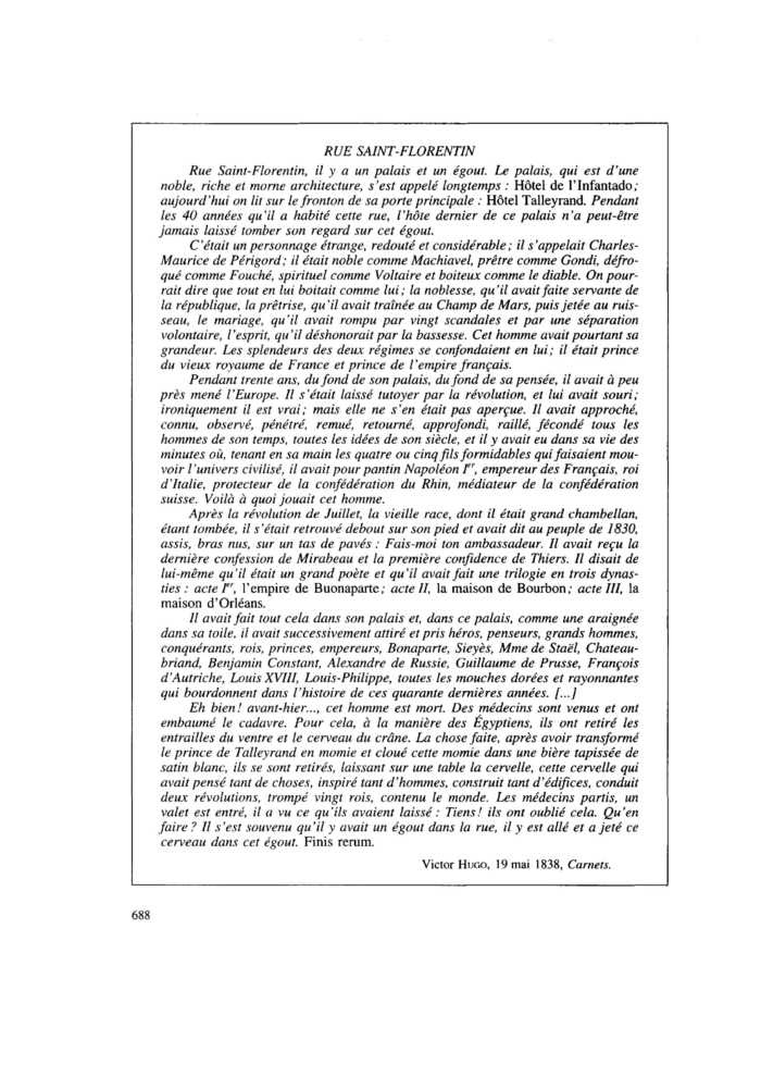 RUE SAINT-FLORENTIN
 – page 1