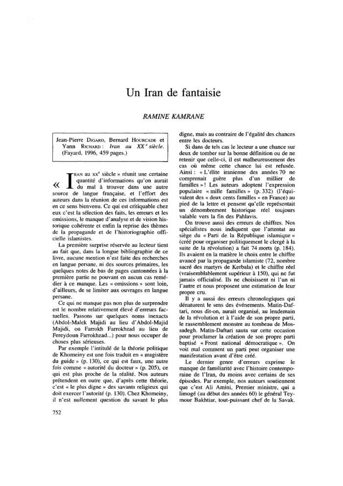 Un Iran de fantaisie
 – page 1