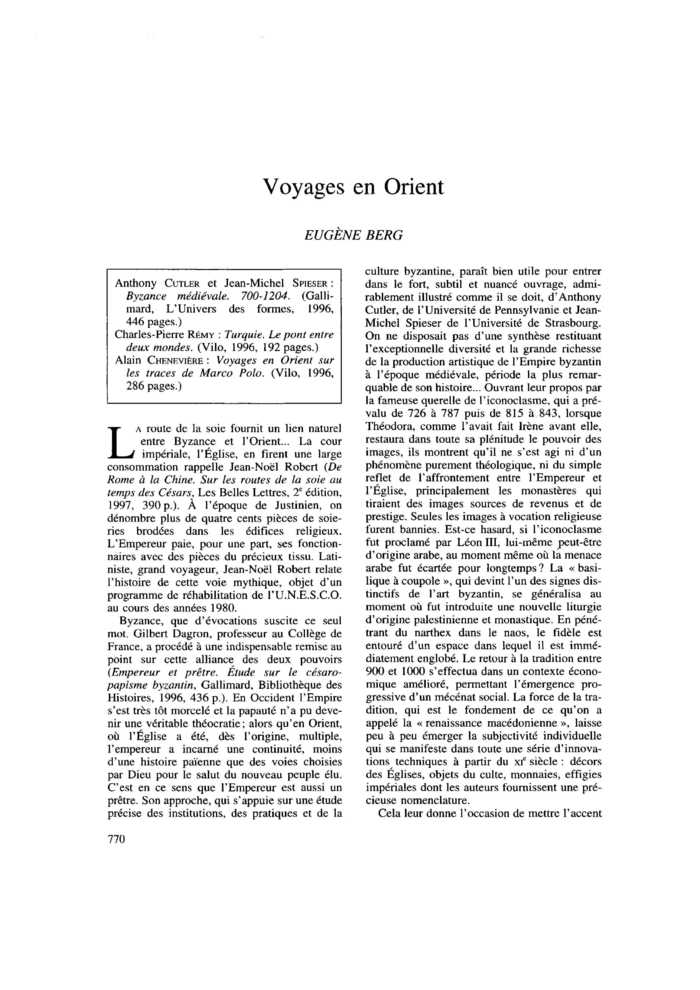 Voyages en Orient
 – page 1