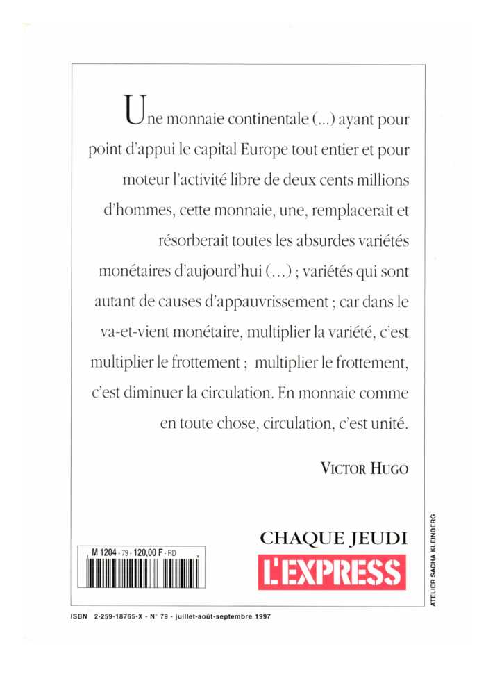 UNE MONNAIE CONTINENTALE…
 – page 1