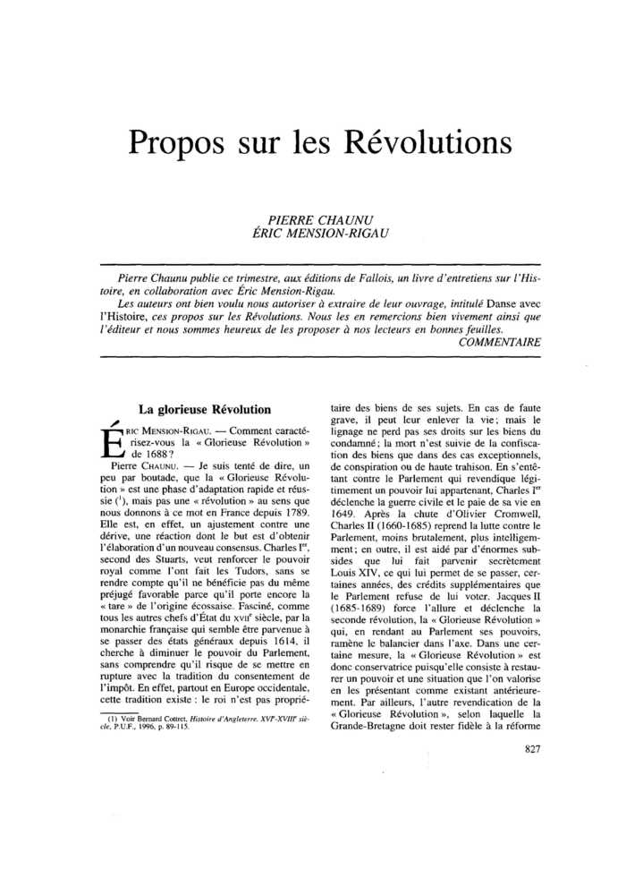 Propos sur les Révolutions
 – page 1
