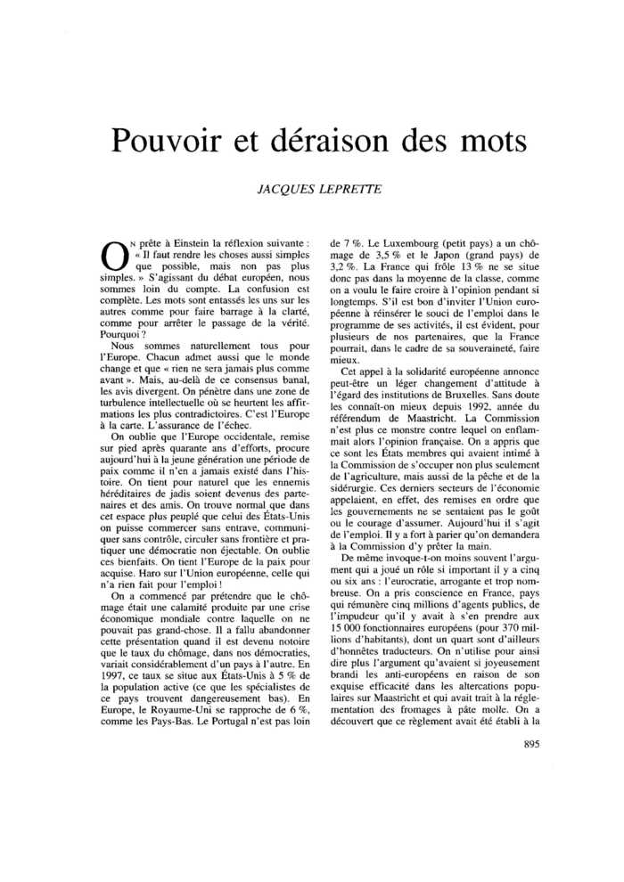 Pouvoir et déraison des mots
 – page 1