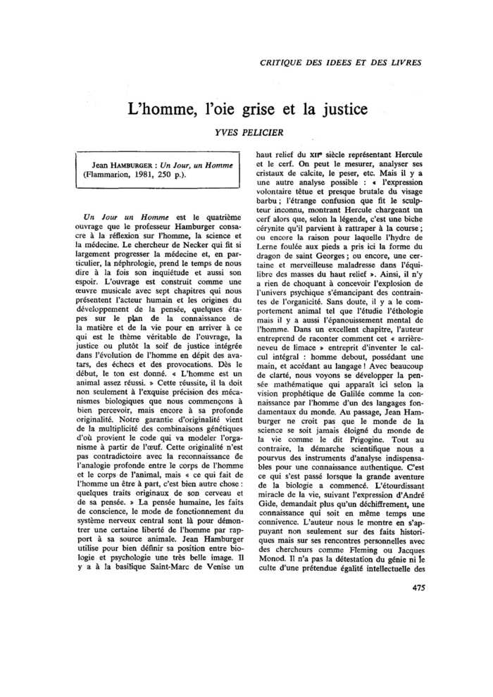 L’homme, l’oie grise et la justice
 – page 1