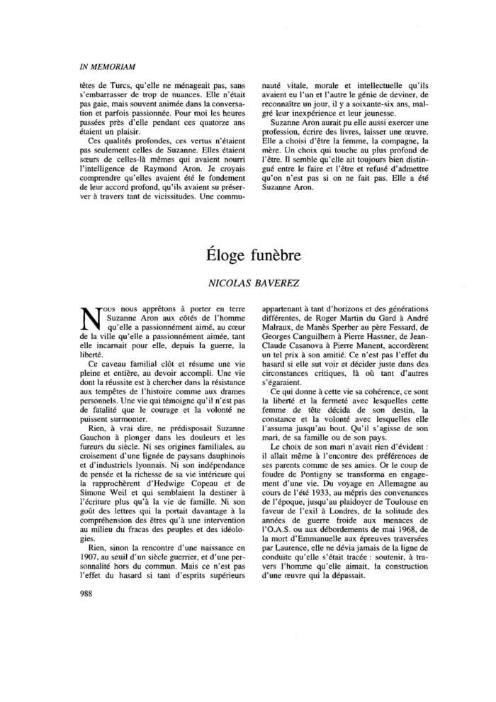Éloge funèbre
 – page 1