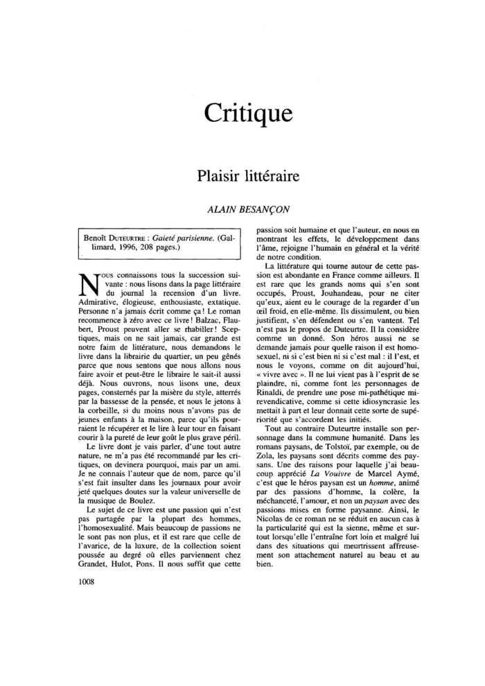 Plaisir littéraire
 – page 1