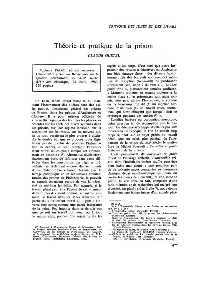 Théorie et pratique de la prison
 – page 1