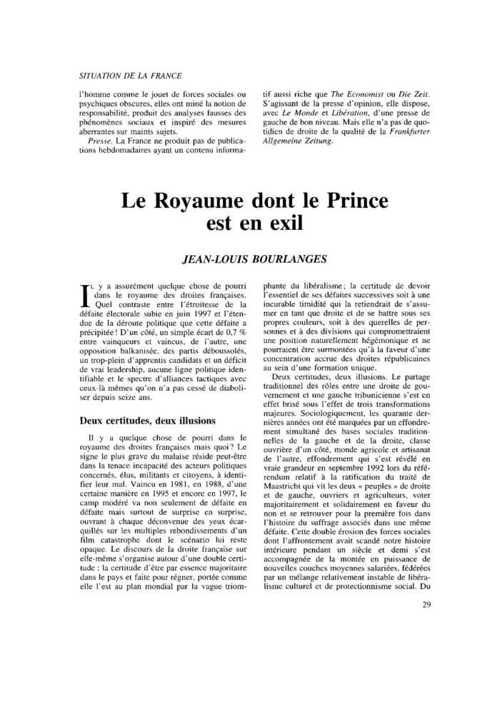 Le Royaume dont le Prince est en exil
 – page 1