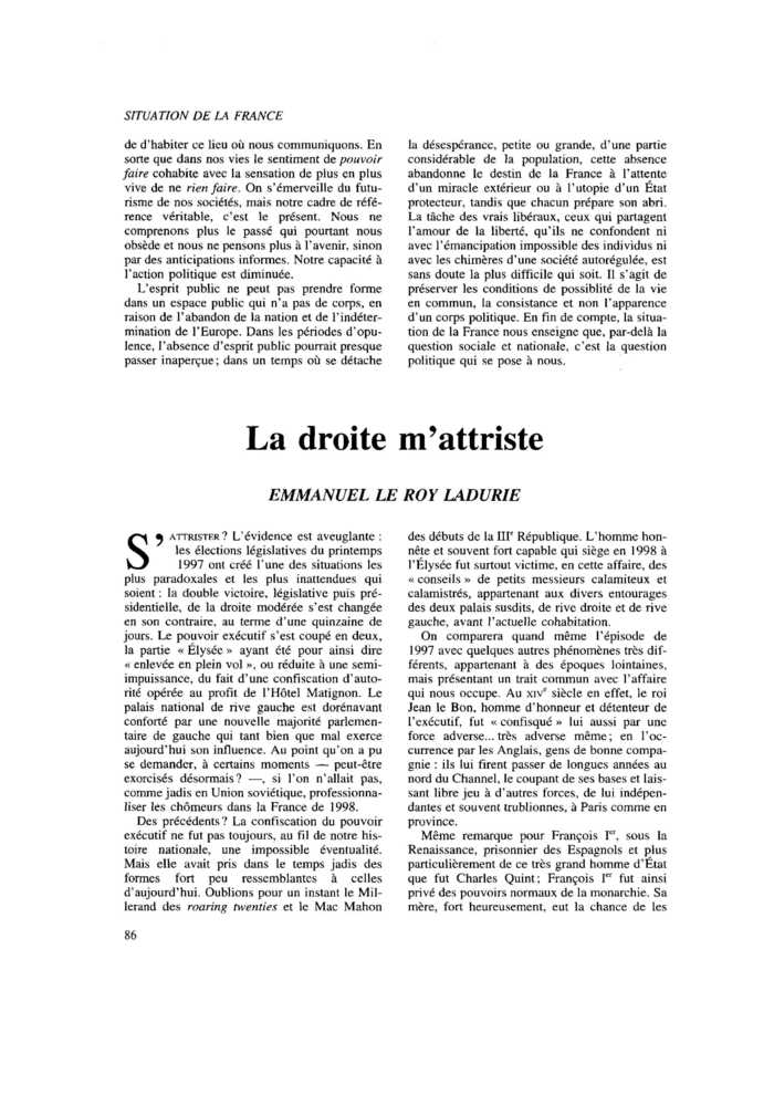 La droite m’attriste
 – page 1