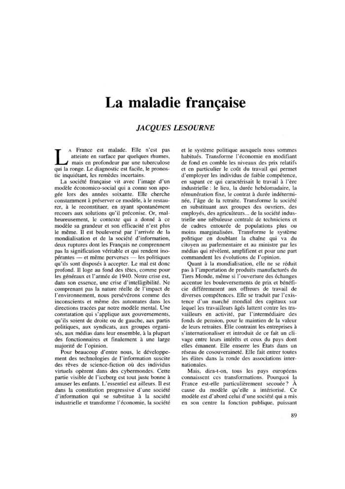 La maladie française
 – page 1
