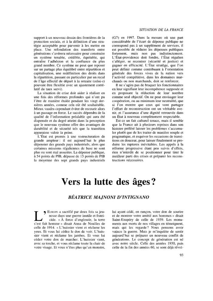 Vers la lutte des âges ?
 – page 1