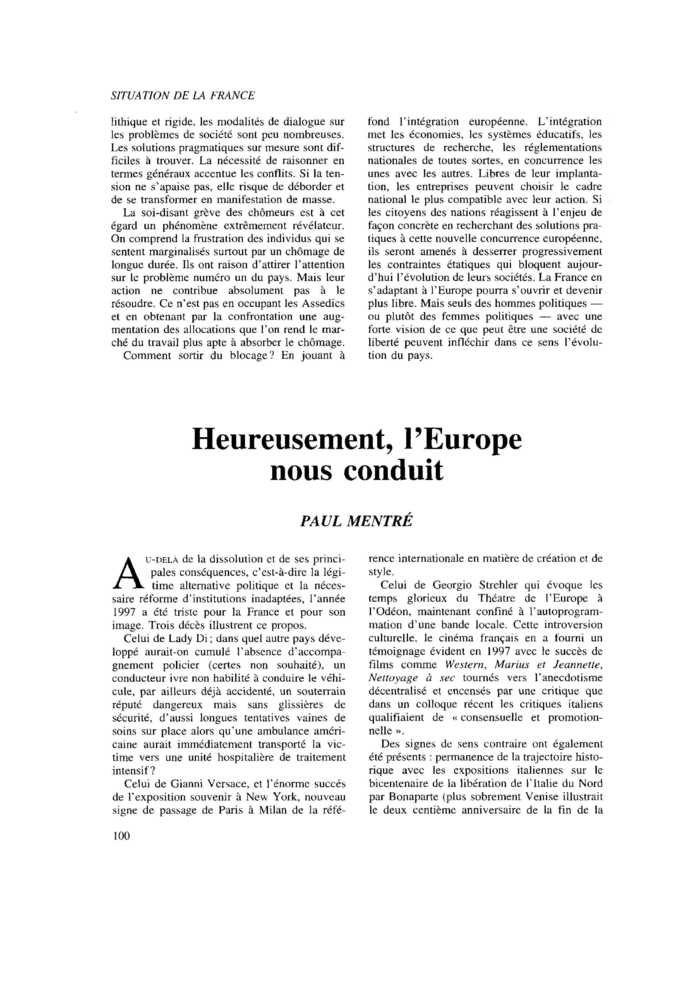 Heureusement, l’Europe nous conduit
 – page 1