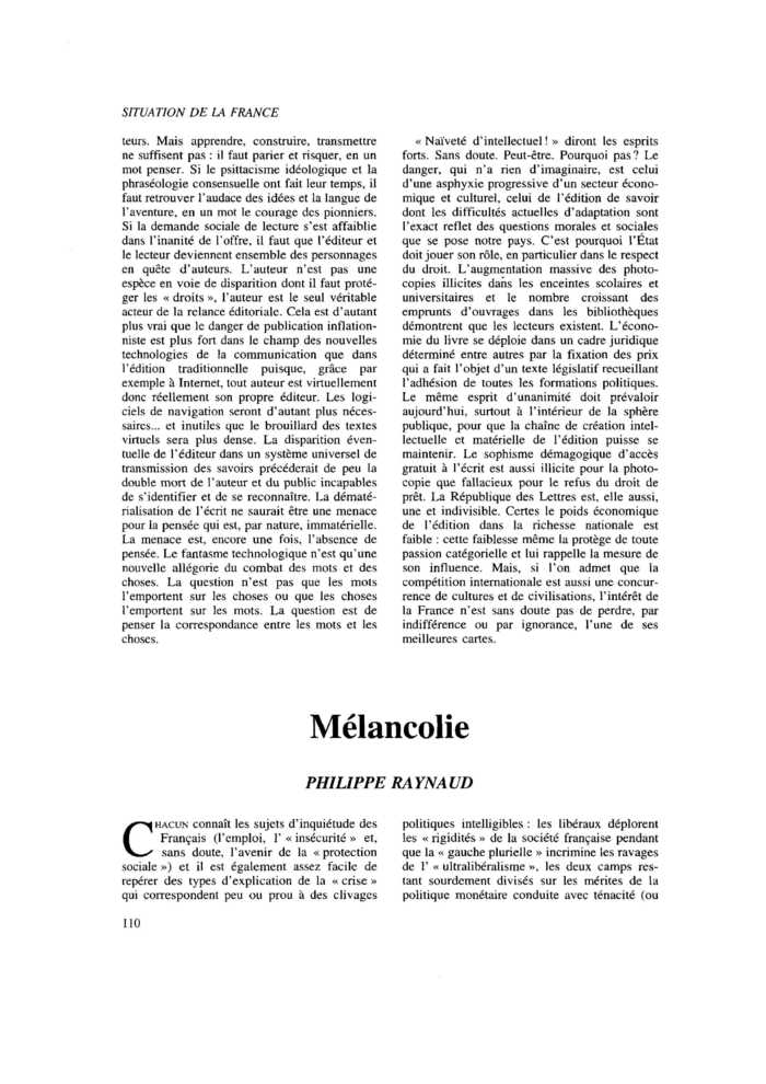 Mélancolie
 – page 1