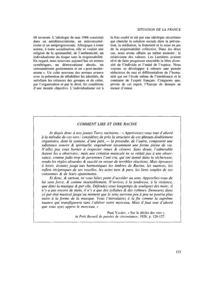 COMMENT LIRE ET DIRE RACINE
 – page 1