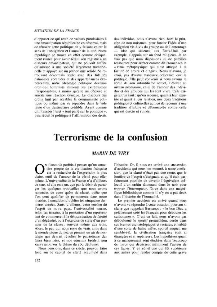 Terrorisme de la confusion
 – page 1