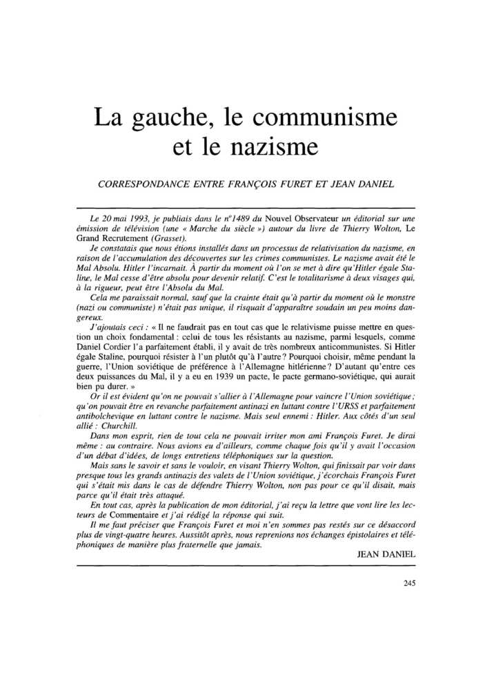 La gauche, le communisme et le nazisme
 – page 1