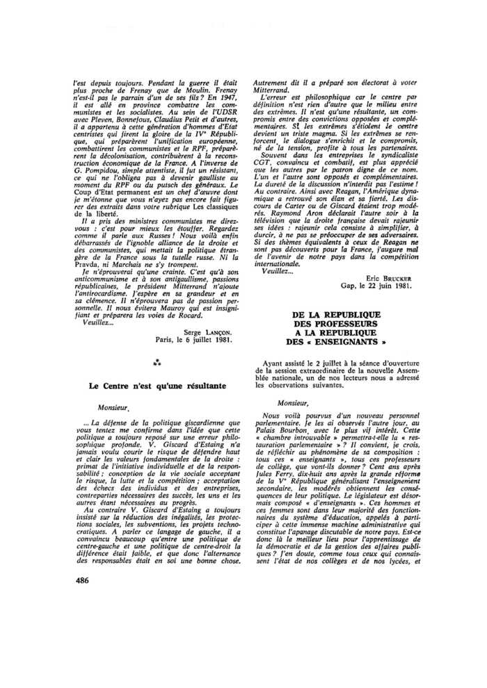 Le Centre n’est qu’une résultante
 – page 1