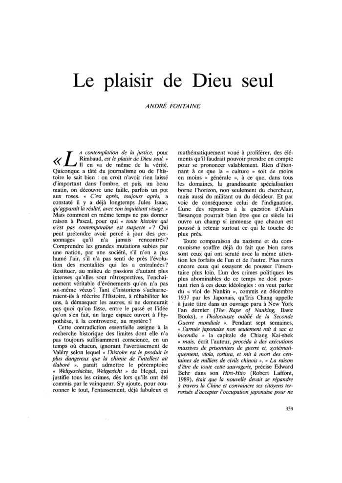 Le plaisir de Dieu seul
 – page 1