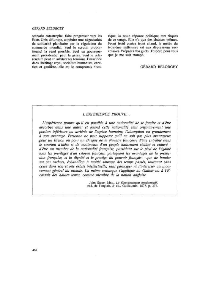 L’EXPÉRIENCE PROUVE
 – page 1