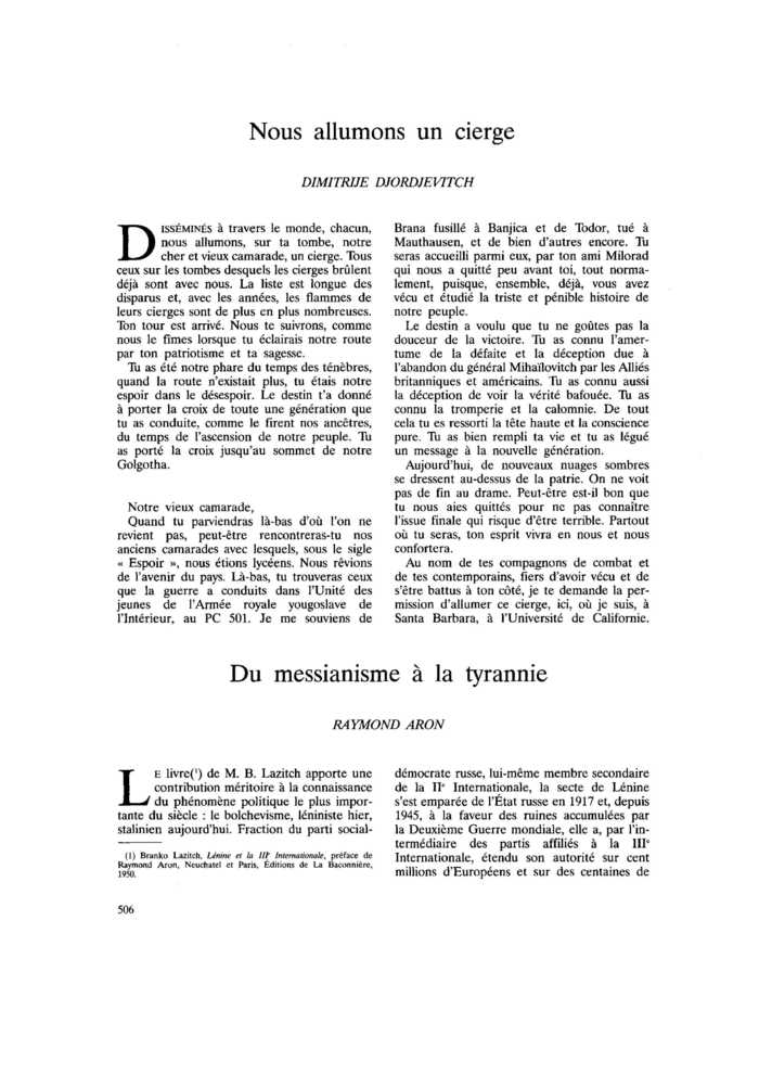 Nous allumons un cierge
 – page 1