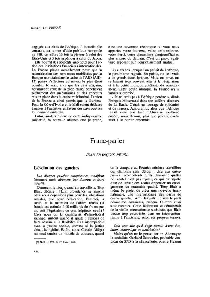 Franc-parler
 – page 1
