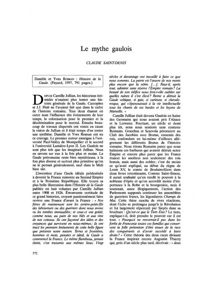 Le mythe gaulois
 – page 1