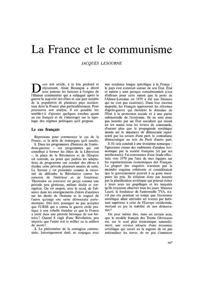 La France et le communisme
 – page 1