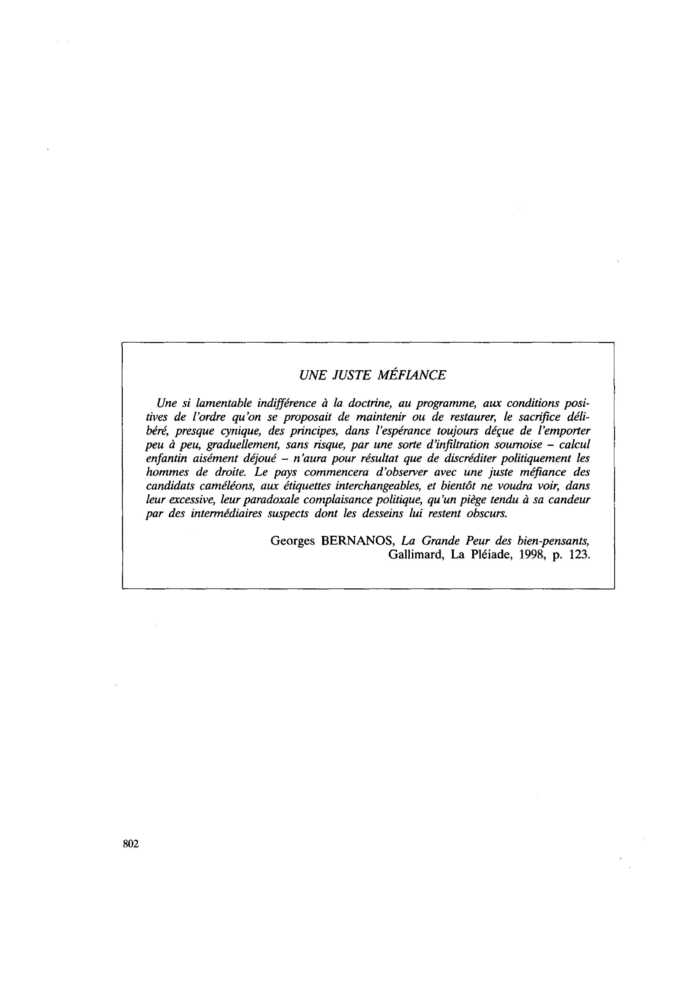 UNE JUSTE MÉFIANCE
 – page 1