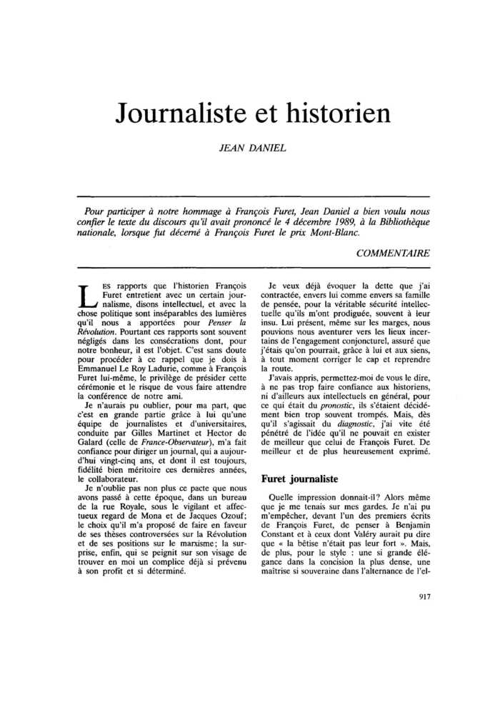 Journaliste et historien
 – page 1