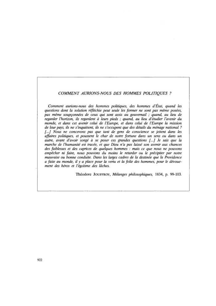 COMMENT AURIONS-NOUS DES HOMMES POLITIQUES ?
 – page 1