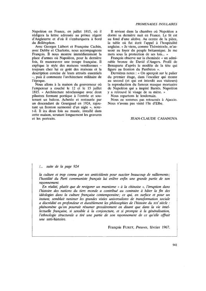 L’ÉVOLUTION INTELLECTUELLE DE LA GAUCHE (1967) (suite)
 – page 1