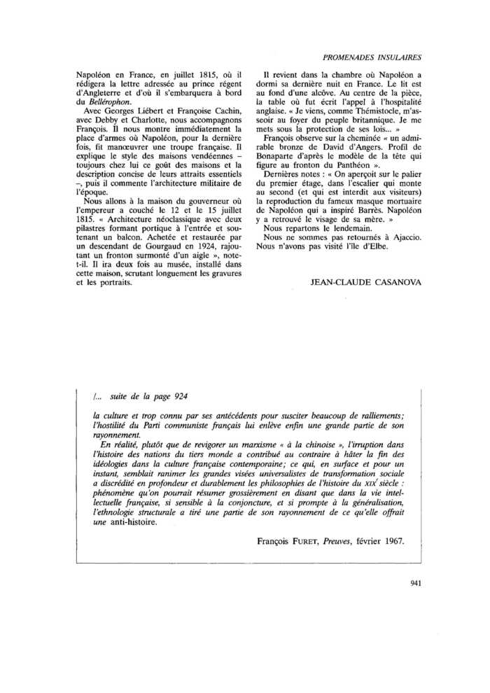 L’ÉVOLUTION INTELLECTUELLE DE LA GAUCHE (1967) (suite)
 – page 1