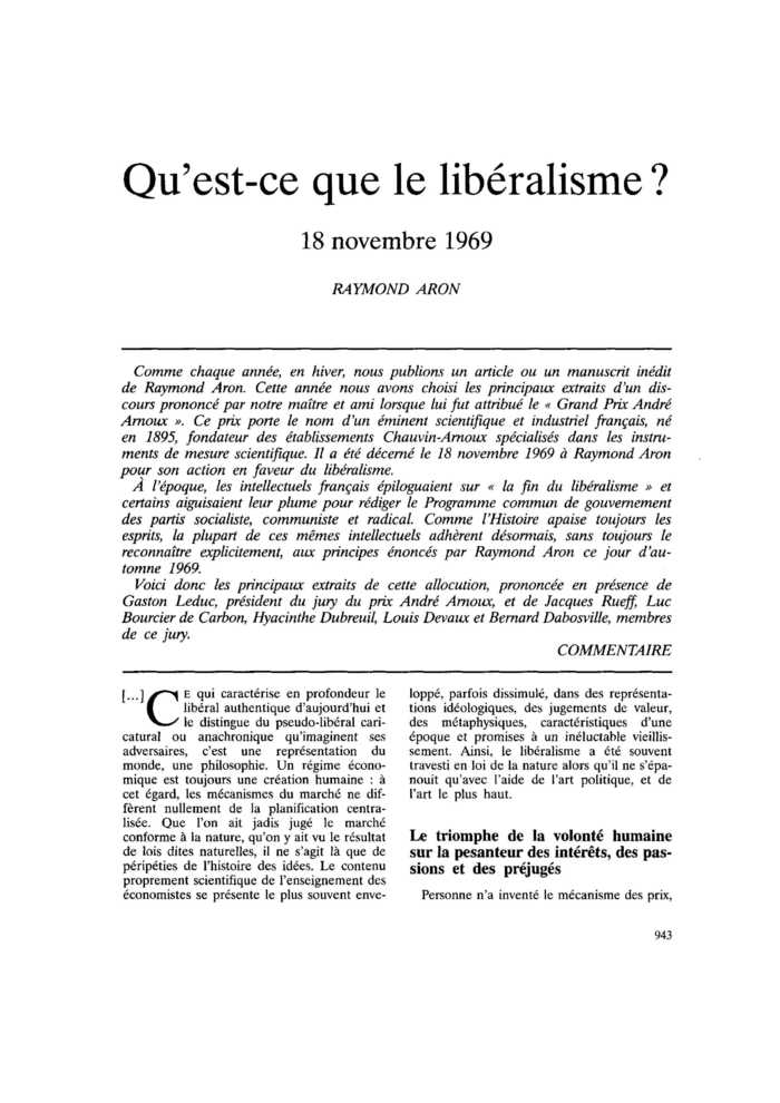 Qu’est-ce que le libéralisme ?
 – page 1
