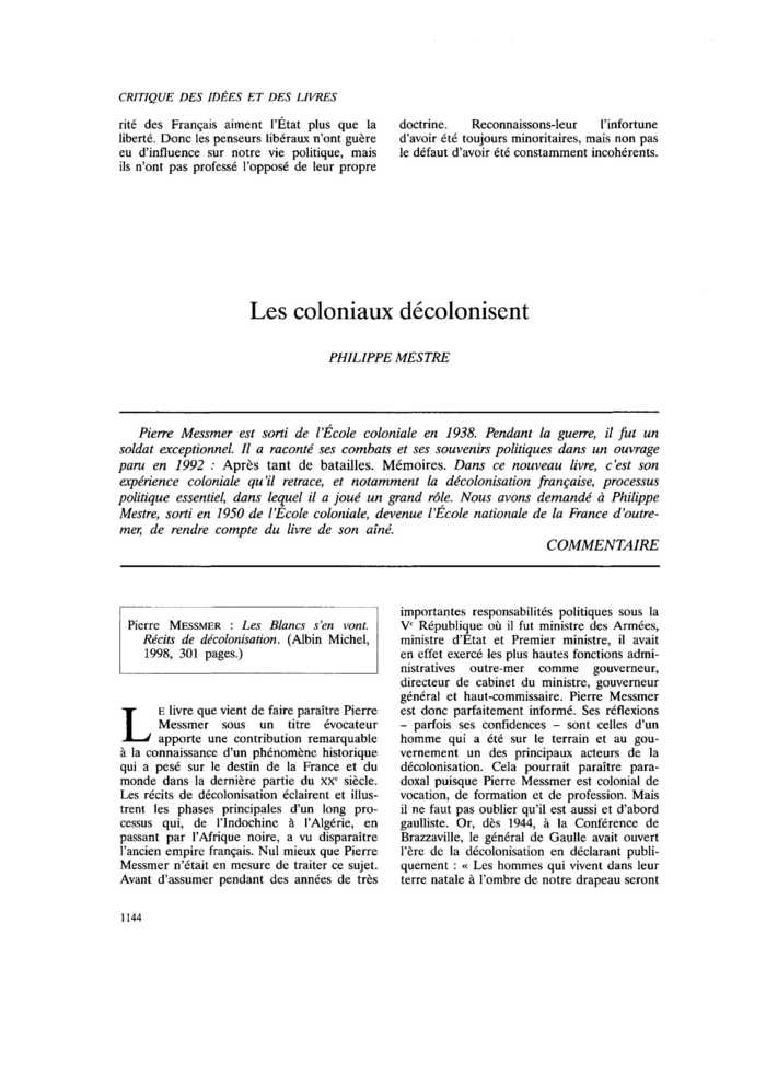 Les coloniaux décolonisent
 – page 1