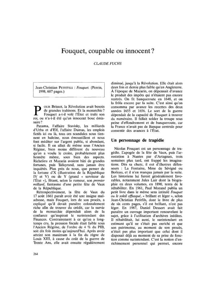 Fouquet, coupable ou innocent ?
 – page 1
