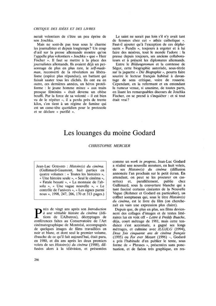 Les louanges du moine Godard
 – page 1