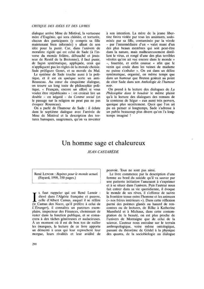 Un homme sage et chaleureux
 – page 1