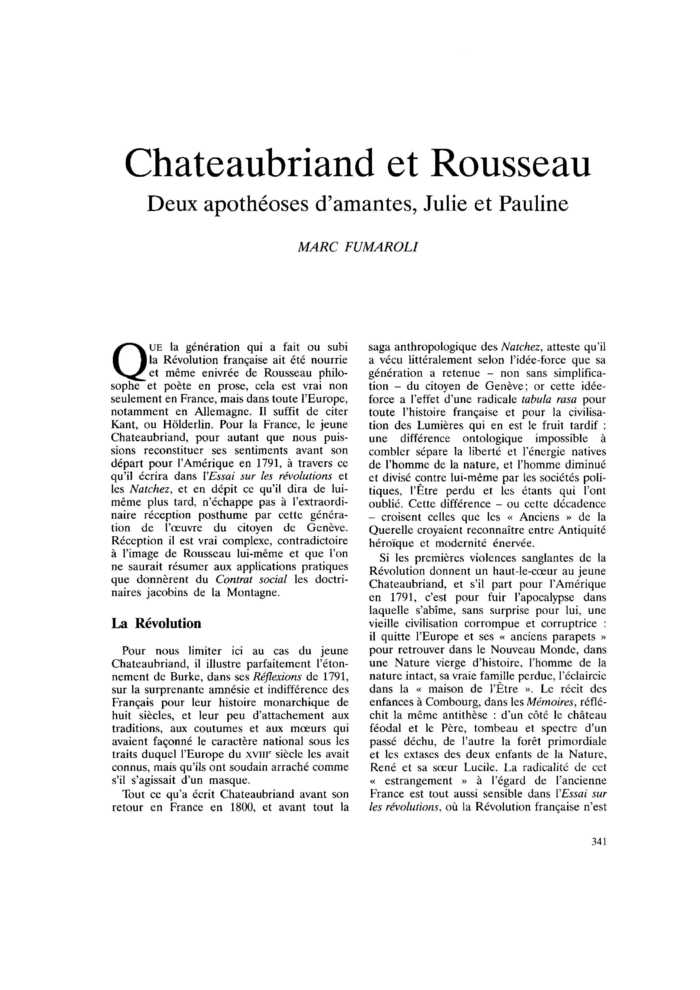 Chateaubriand et Rousseau. Deux apothéoses d’amantes, Julie et Pauline
 – page 1