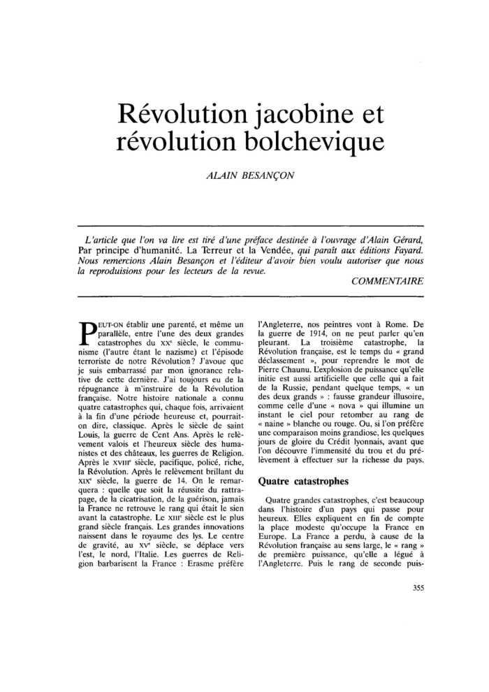Révolution jacobine et révolution bolchevique
 – page 1