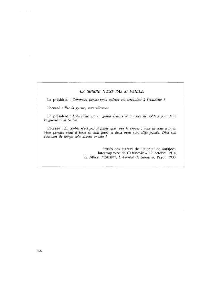 LA SERBIE N’EST PAS SI FAIBLE
 – page 1